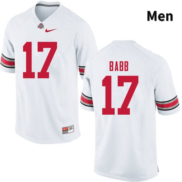 Men's Ohio State Buckeyes #17 Kamryn Babb White Authentic College Stitched Football Jersey 23QC047FS